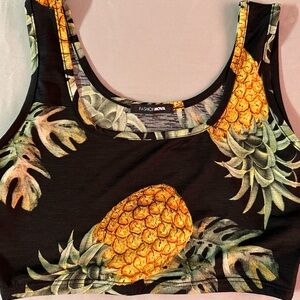 Fashion Nova Pineapple Cropped Tank Top